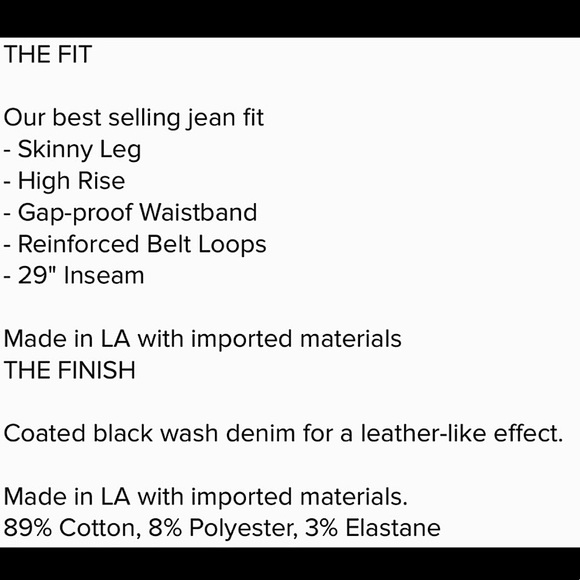 Good American High Rise Leather Like Coated Jeans - Picture 9 of 10